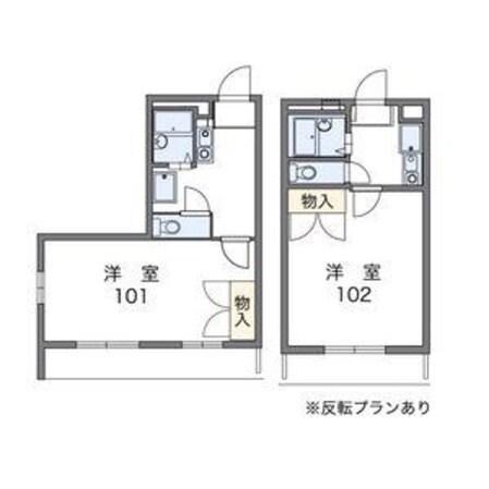 レオパレスグリーンロードⅠの物件間取画像